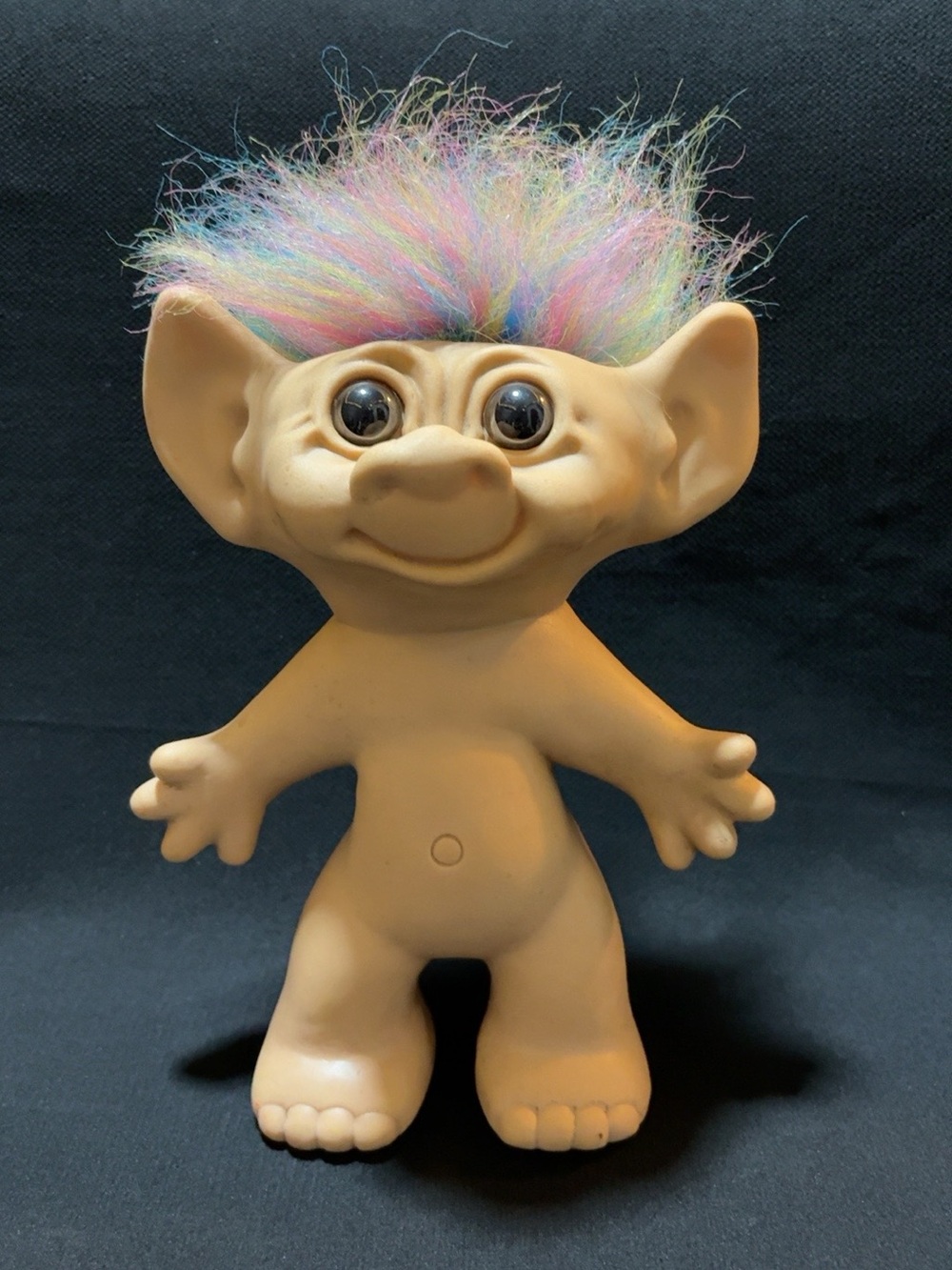 Vintage Uneeda Large Rainbow Hair Troll Doll 10”